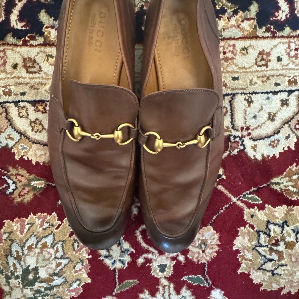 Gucci Jordaan Leather Loafers